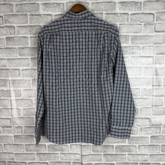 J. Crew Performance Slim Untucked Blue Yellow Plaid Button Down Shirt LARGE NWT - Picture 5 of 9